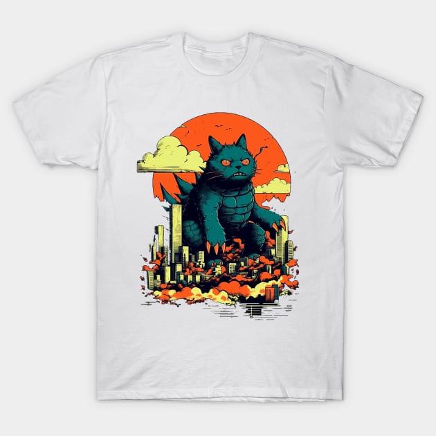 Catzilla T-Shirt by tatadonets